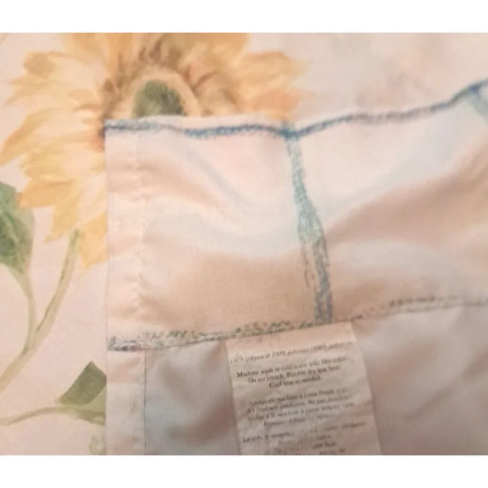 Yellow Sunflower Curtain Valance Wildflowers Floral Boho Country Cottage 19x60